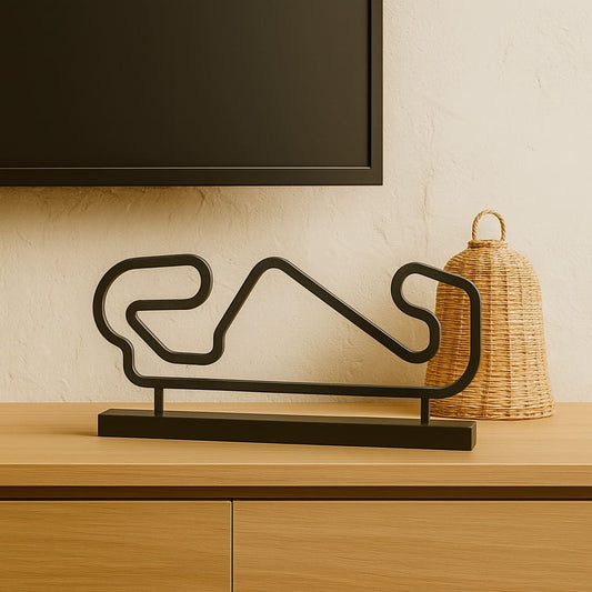 Vrijstaand Circuit de Barcelona-Catalunya silhouet als moderne interieurdecoratie – ideaal cadeau uit Spanje