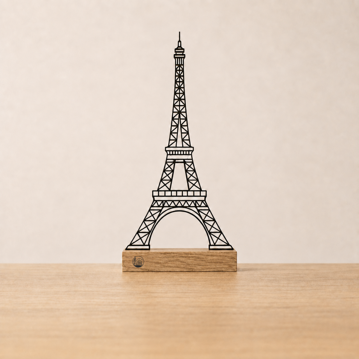 Outlinr Eiffeltoren | Stalen Silhouet op Hout