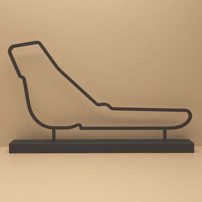 Monza silhouet in zwart staal – minimalistisch design voor fans en liefhebbers