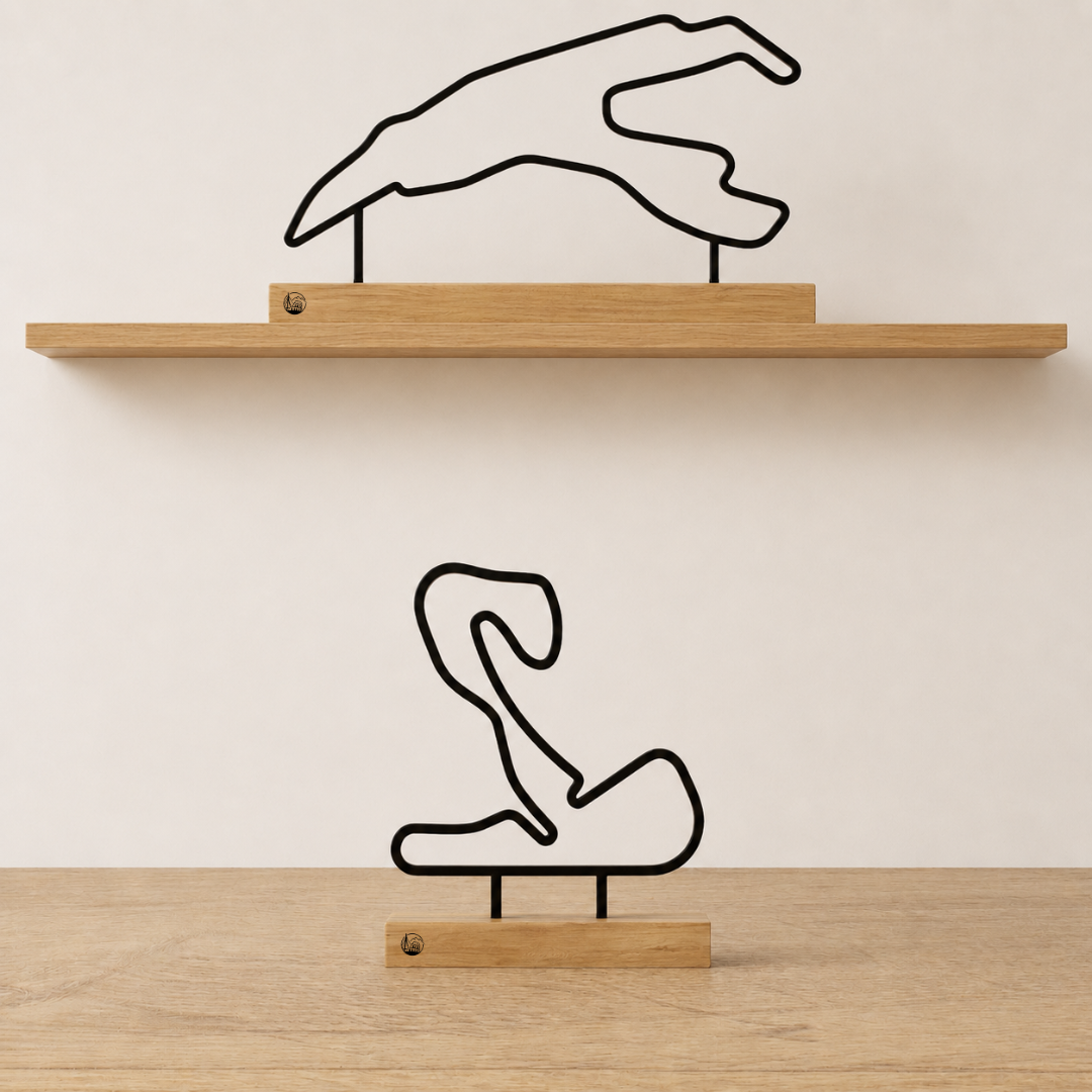 Outlinr Benelux F1 Racing Set | Stalen Silhouetten op Hout