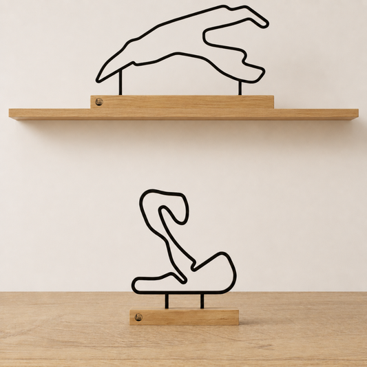 Outlinr Benelux F1 Racing Set | Stalen Silhouetten op Hout