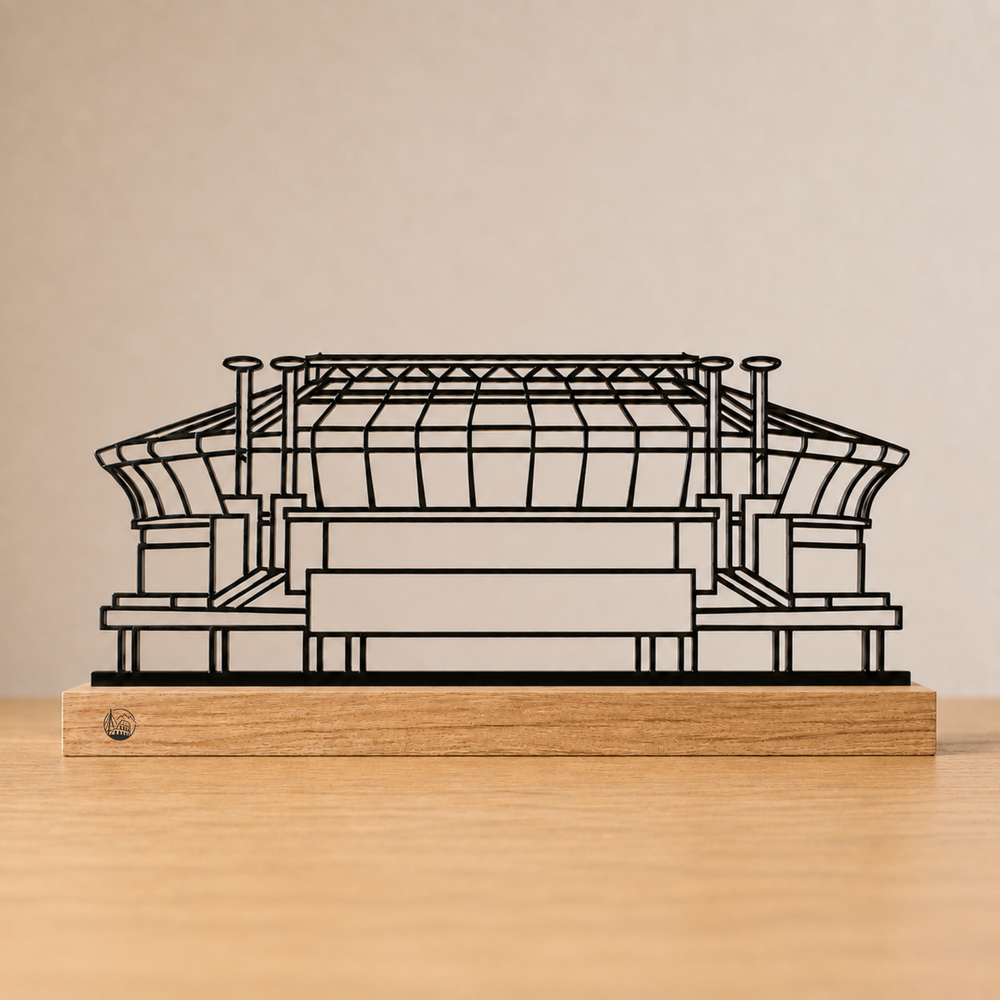 Outlinr Johan Cruijff ArenA | Stalen Silhouet op Hout