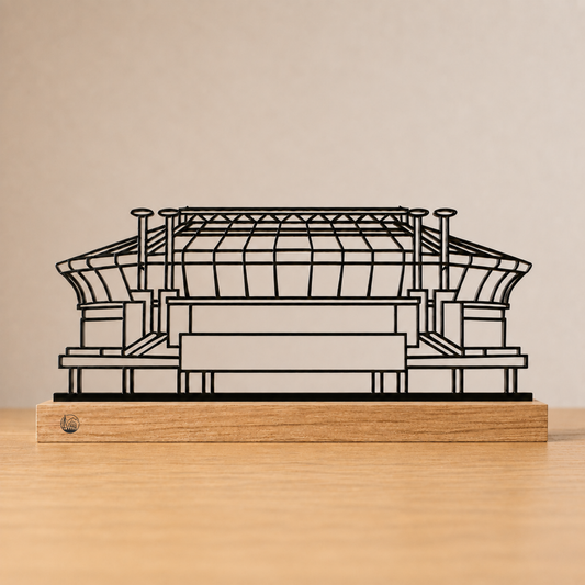 Outlinr Johan Cruijff ArenA | Stalen Silhouet op Hout