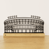 Outlinr Camp Nou | Stalen Silhouet op Hout