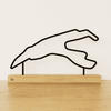 Outlinr Spa-Francorchamps | Stalen Silhouet op Hout