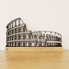 Outlinr Colosseum | Stalen Silhouet op Hout