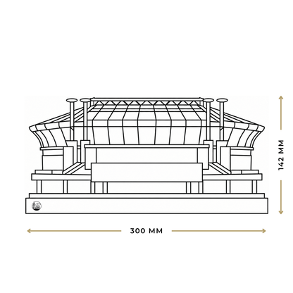 Outlinr Johan Cruijff ArenA | Stalen Silhouet op Hout