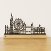 Outlinr Londen | Stalen Silhouet op Hout