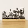 Outlinr Rome | Stalen Silhouet op Hout