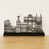 Outlinr Rome | Stalen Silhouet op Hout