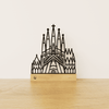 Outlinr Sagrada Família | Stalen Silhouet op Hout