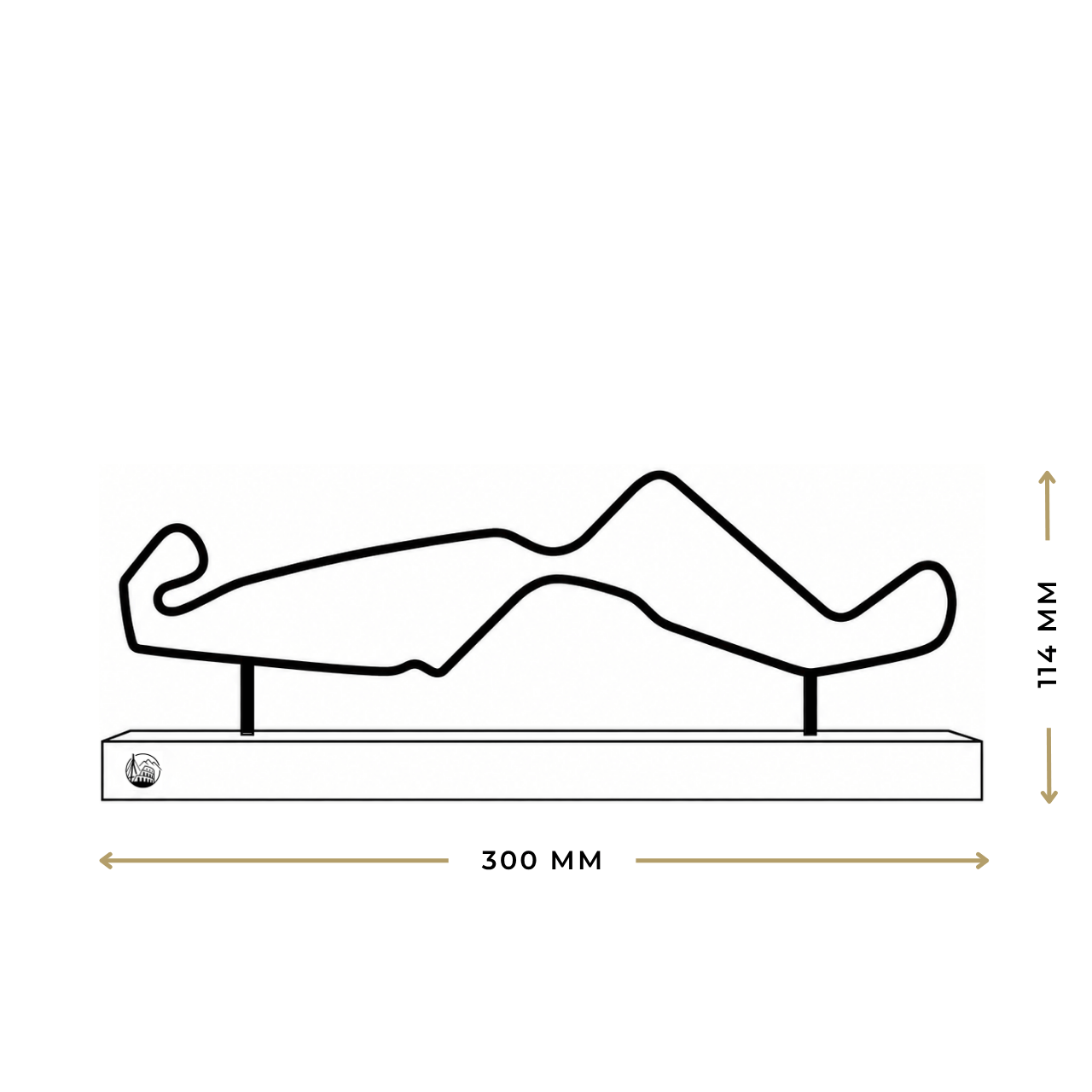 Outlinr TT Circuit Assen | Stalen Silhouet op Hout
