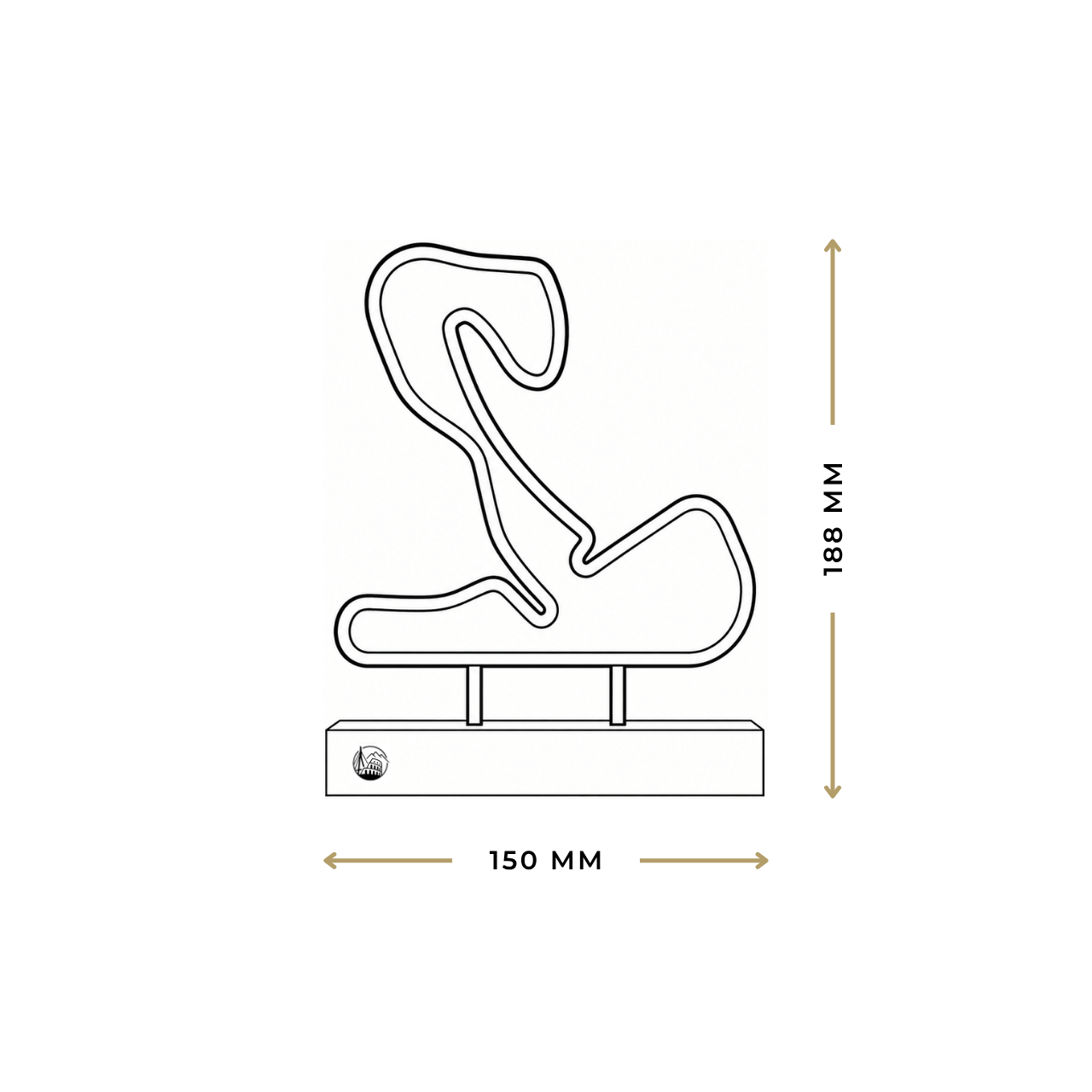 Outlinr Circuit Zandvoort | Stalen Silhouet op Hout