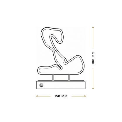 Outlinr Circuit Zandvoort | Stalen Silhouet op Hout
